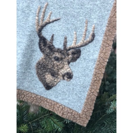 Decke Teste Cervo Wolle und Bio Baumwolle