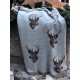 Coperta Teste Cervo Lana e Cotone Biologico 